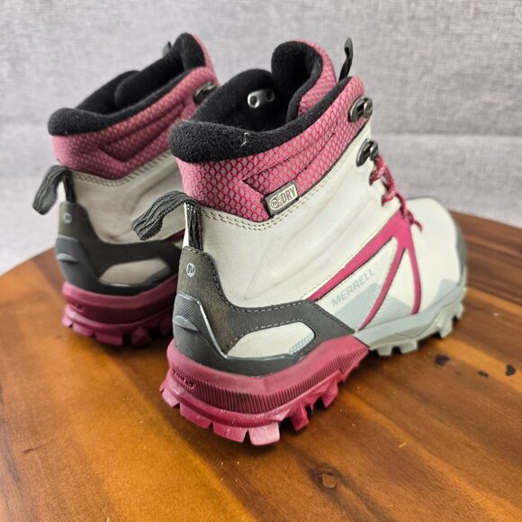 Merrell Womens Performance‎ Hiking Bootsgret red Size 7 Ash - Picture 13 of 15